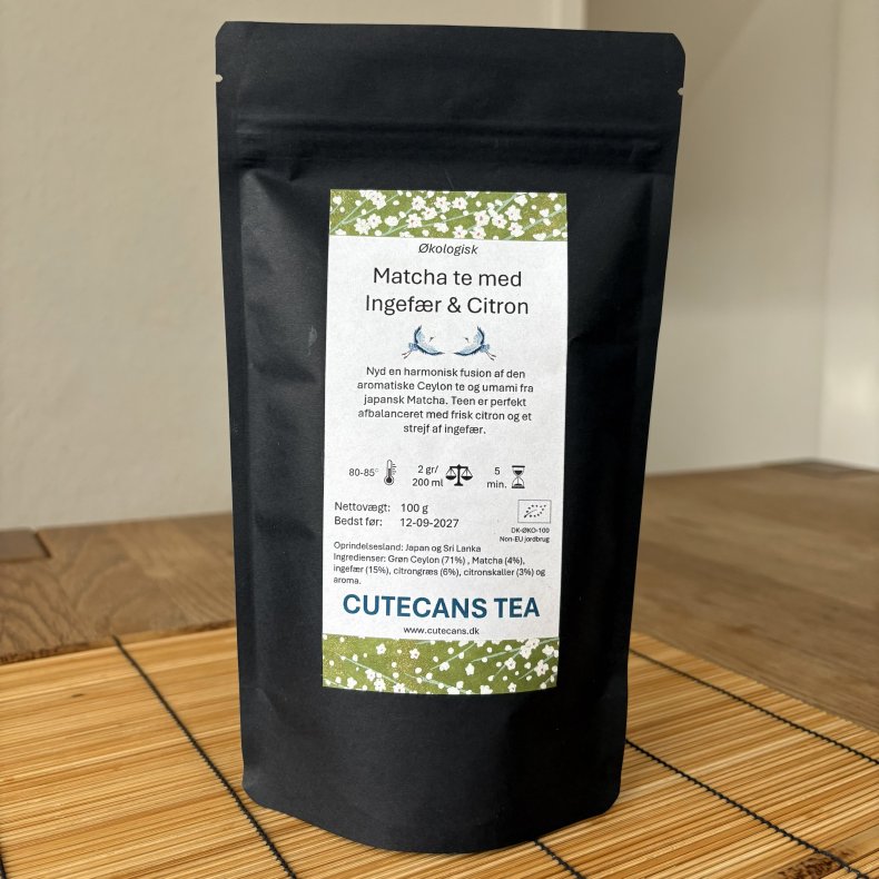 Matcha te med ingef�r og citron
